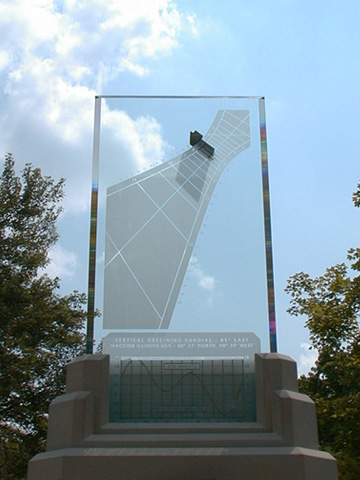 East facing Spectra sundial with inscription