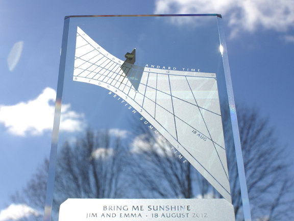 Spectra sundial with anniversary moment mark