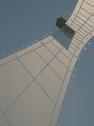 Eastern facing Spectra sundials tell time in the morning